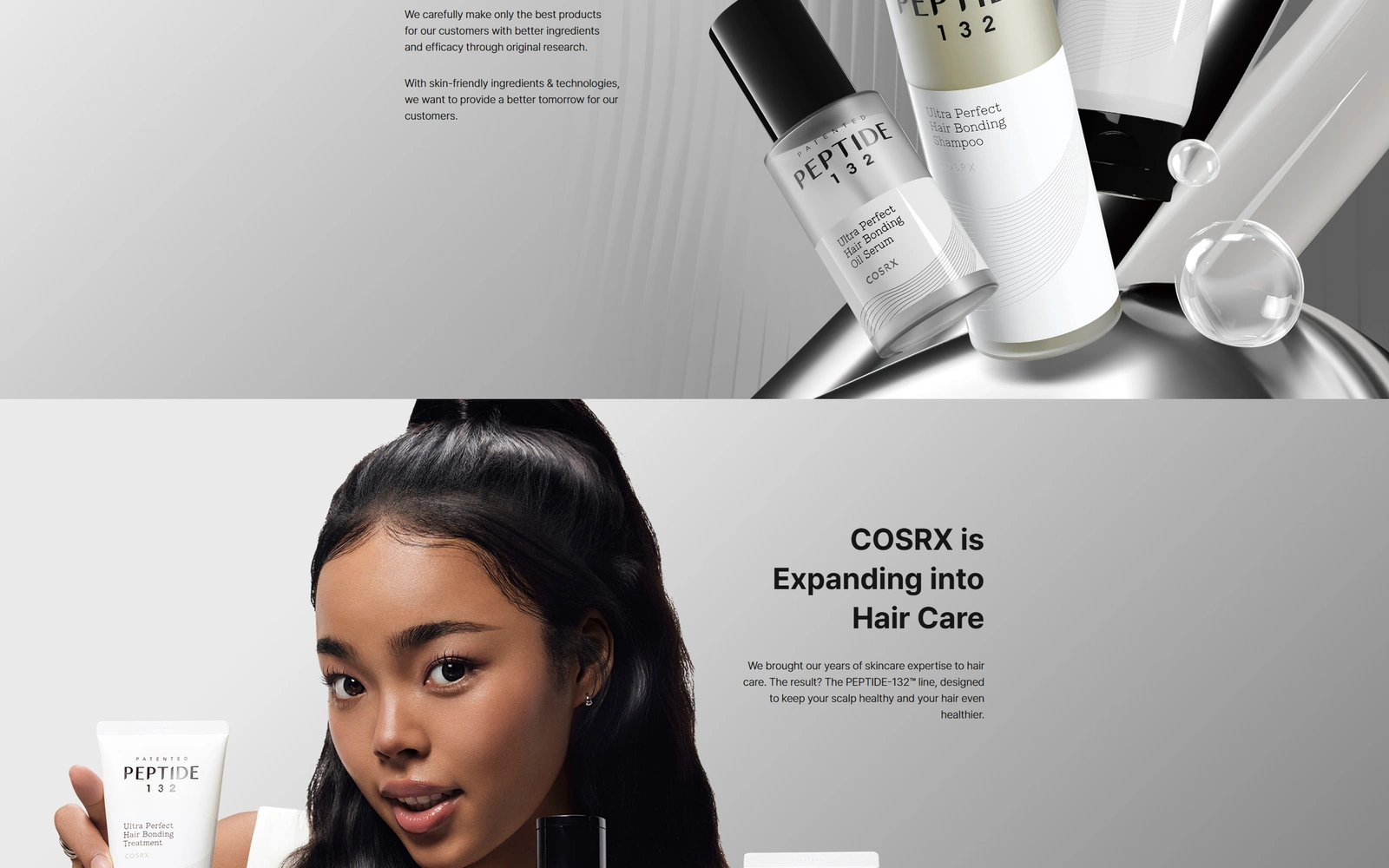 COSRX OFFICIAL BRAND SITE 웹사이트 화면 1